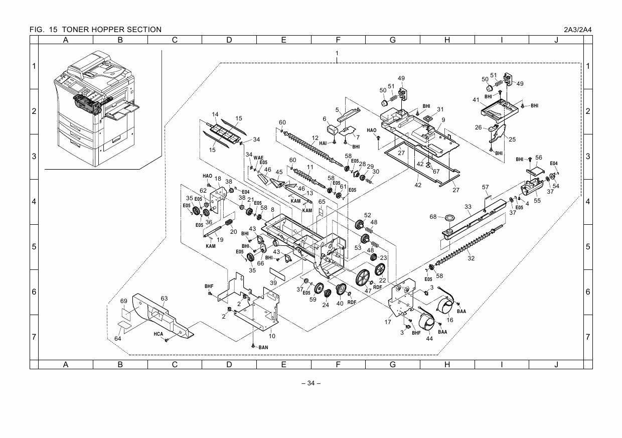 KYOCERA Copier KM-4230 5230 Parts Manual-4